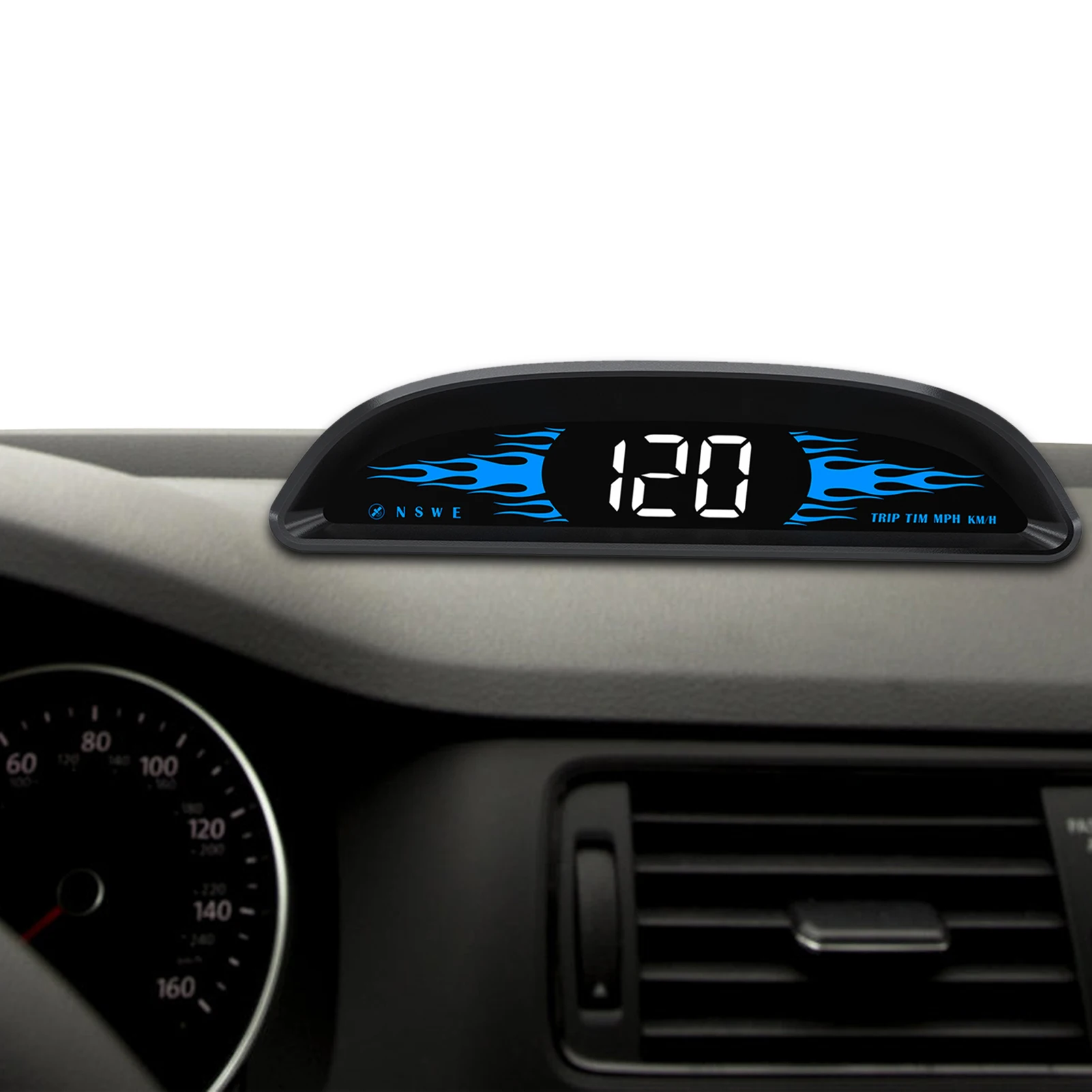 

Автомобильный цифровой прибор для измерения скорости Hud, универсальный цифровой GPS прибор для измерения скорости, с индикатором миль/ч