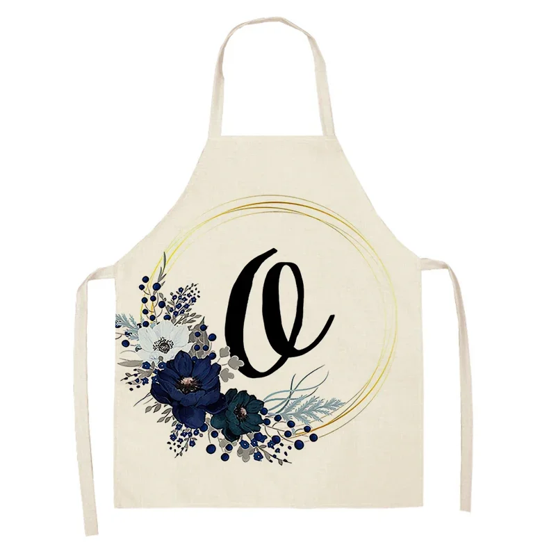 Фартук для дома с буквенным принтом устойчивый к пятнам из льна мужчин и женщин