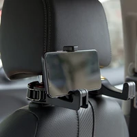 2 in 1 portable headrest hook car phone holder seat back hanger for bag handbag purse grocery cloth universal multifunction clip