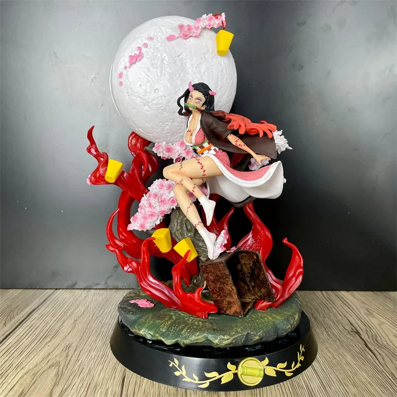 

Anime 31CM Demon Slayer Figure Kamado Tanjirou Nezuko GK Demonized Nezuko Action Figure PVC Model Toy Kawaii Children's Gift