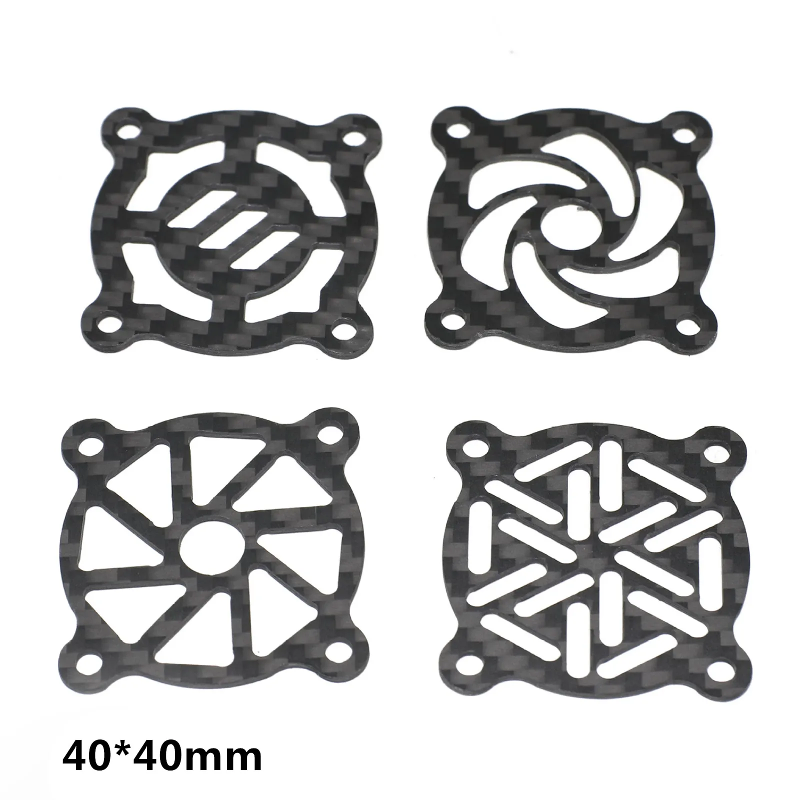 

Cooling Fan 40mm Carbon Cooling Fan Cover for RC Motor ESC Cooling Fan Protective Cover Guard