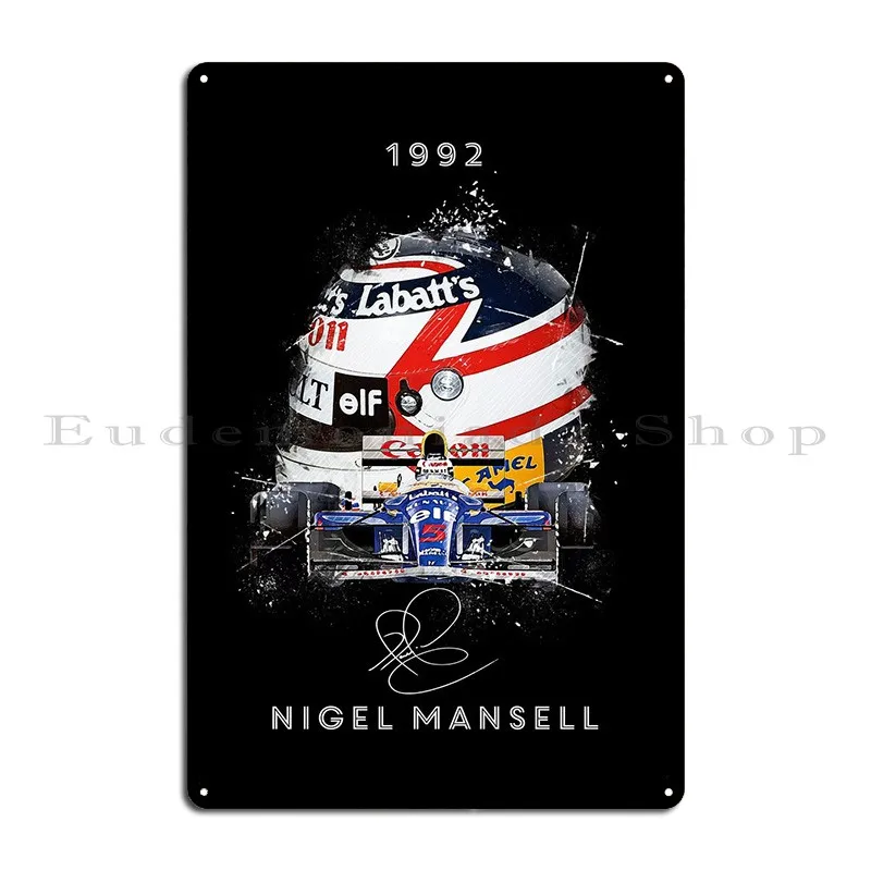 

Металлический плакат Nigel Mansell