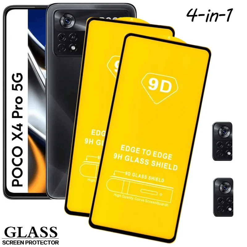 

Glass + Camera Film for poco m4 pro x4pro 5g Tempered Glass pocco x4 nfc x4 pro Screen Protector poko x4 Glass xiomi pocox4 pro