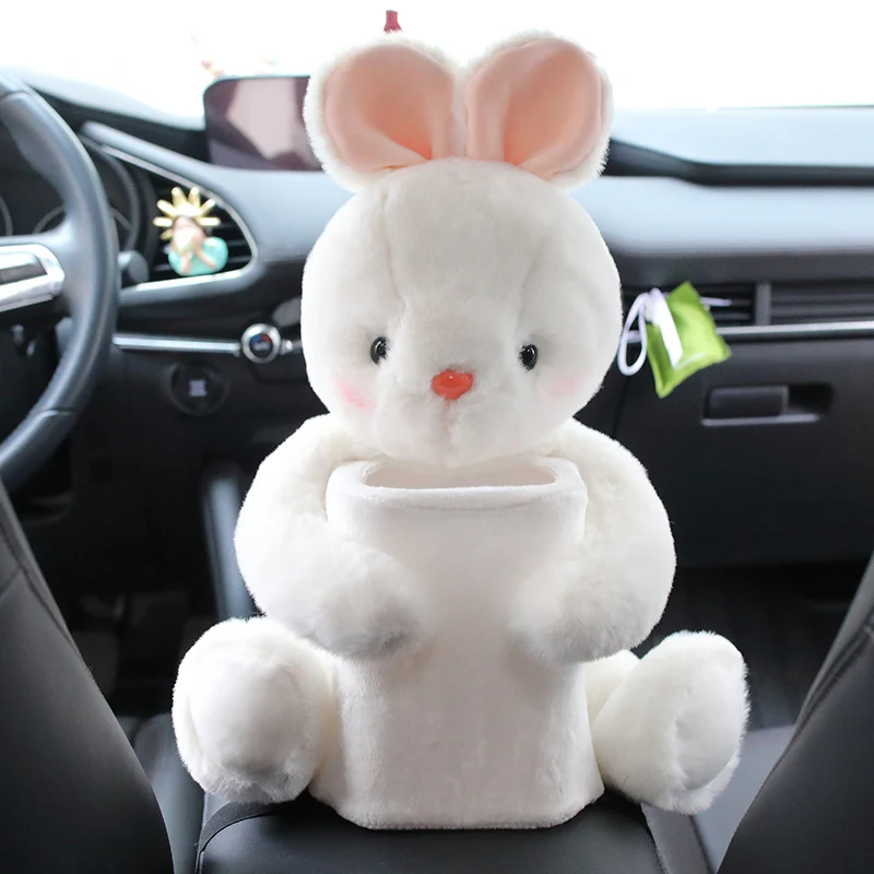 

Kawaii Rabbit Panda Toys Elastic Stuffed Plush Tissue box Cuddly Long Animal Pillow Children Gifts
