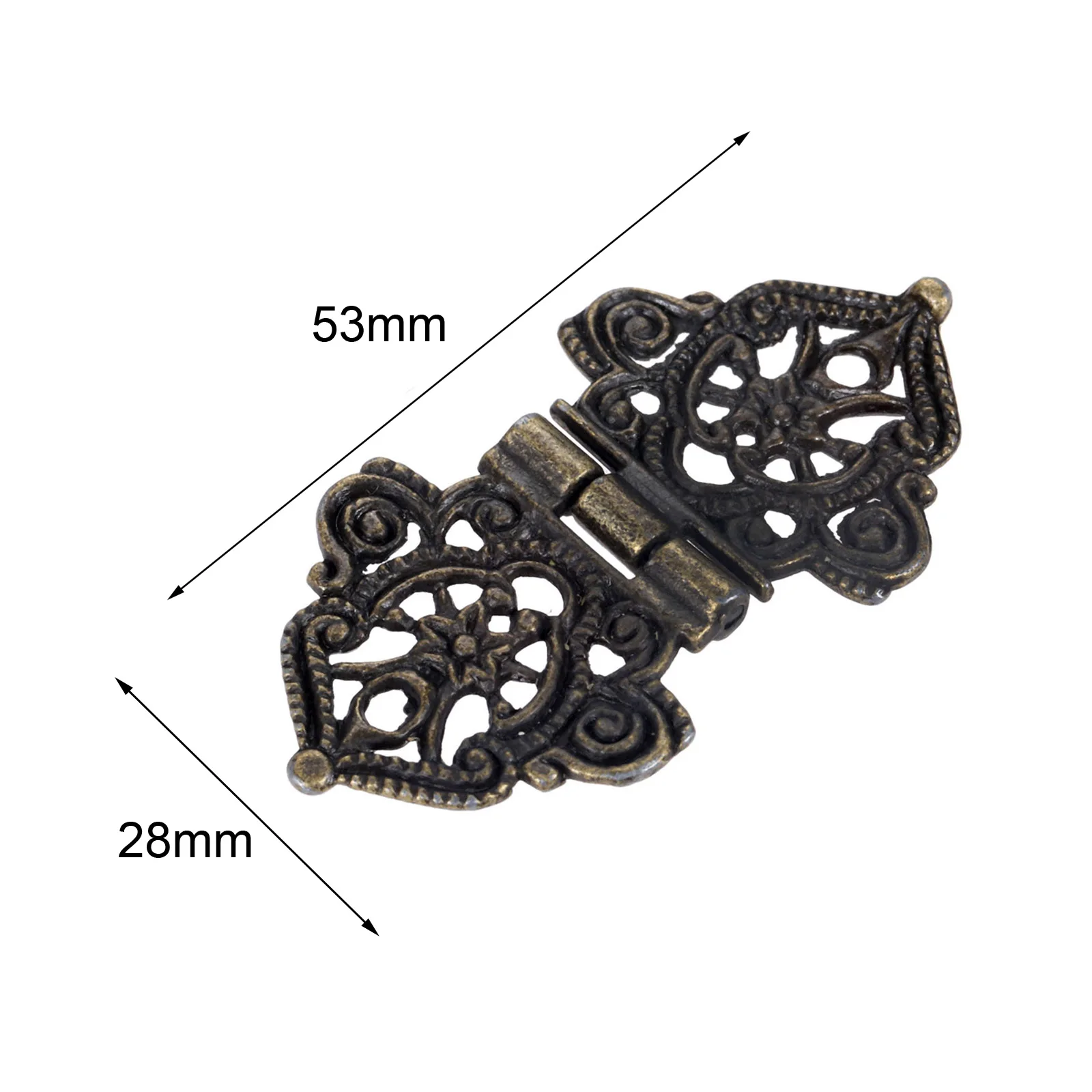 10sets Hinges w/screw Antique Bronze/Gold 53*28mm Lace Decor Door Cabinet Jewelry Box Drawer Furniture Old Fashion Chinese Style |