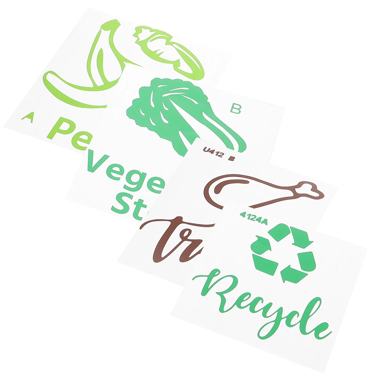 

4pcs Trash Classification Stickers Trash Recycling Stickers Sorting Trash Can Stickers Trash Labels Stickers Recycle Labels
