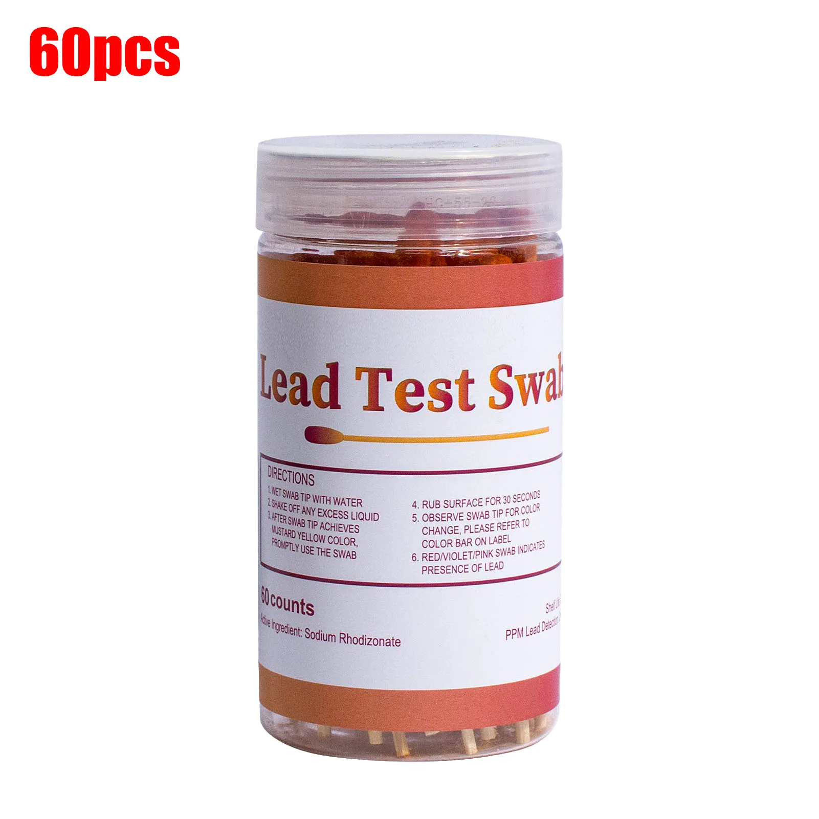 

Lead Test Kit Accurate Test Swab Non-toxic Cotton Swab Cotton Painted Surfaces Ceramics Plates Metal Wood Testing Strips