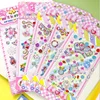 1pc 3D Children Gem Stickers Diamond Sticker Acrylic Crystal Sticker DIY Journaling Decoration Rhinestone for Kids Girls 10*26cm 3