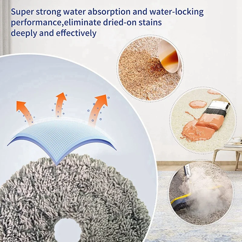 18 шт. боковая щетка Hepa-фильтр ткань для швабры черно-белый и серый пластик +