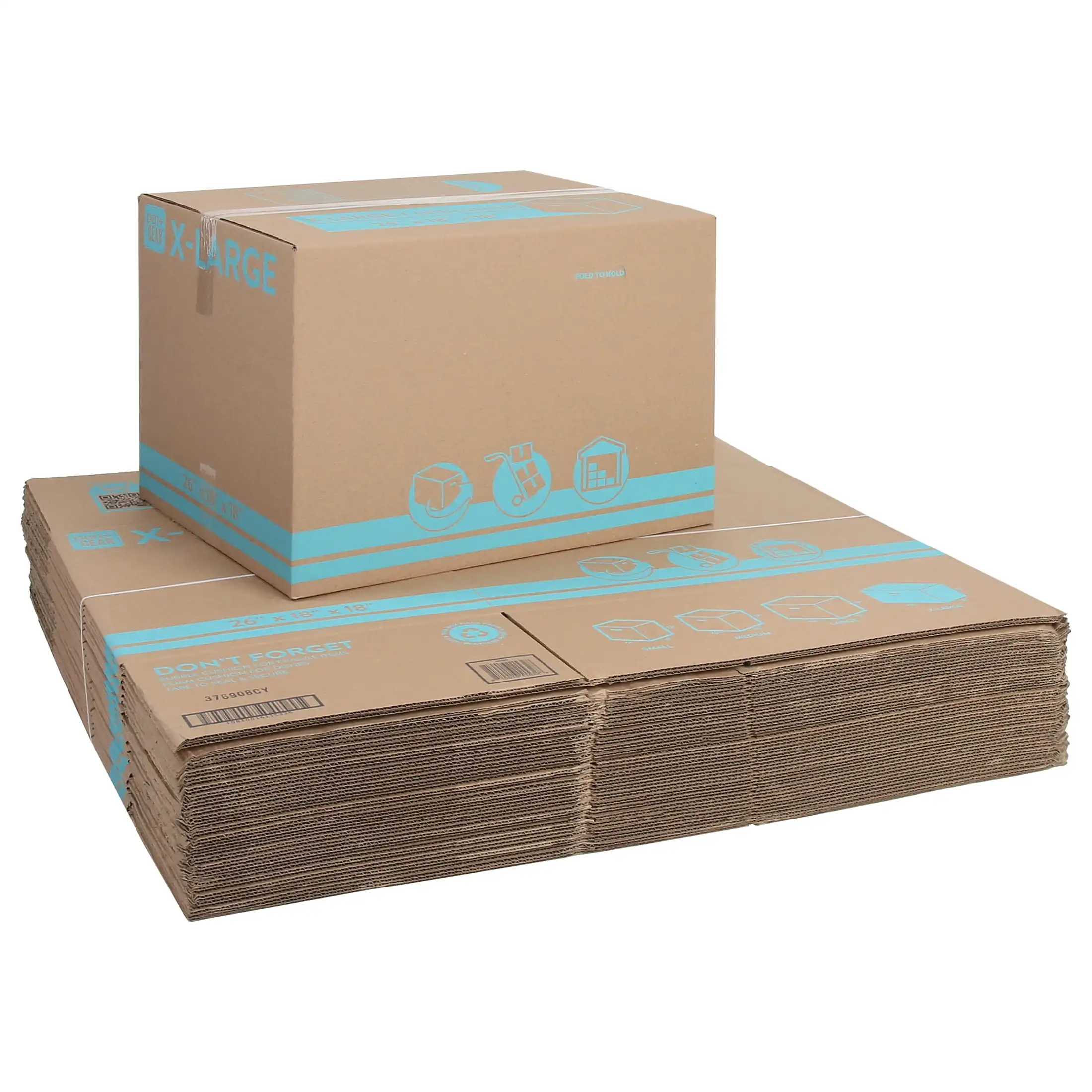 

Pen+Gear Extra Large Recycled Moving Boxes, 26" L x 18" W x 18" H, Kraft, 25 Count