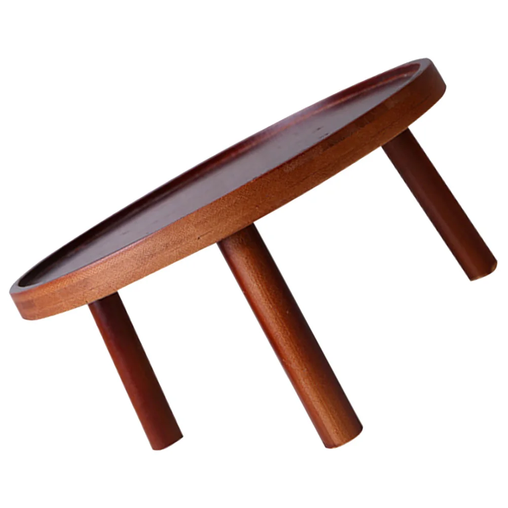 

Flowerpot Holder Wooden Plant Stand Display Indoors Mini Garden Stool Solid Pedestal