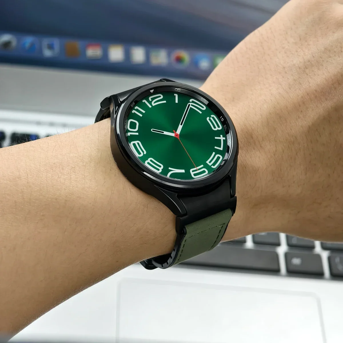 Силиконовый кожаный ремешок для Samsung Galaxy Watch 5 4 6 стальной адаптер магнитная