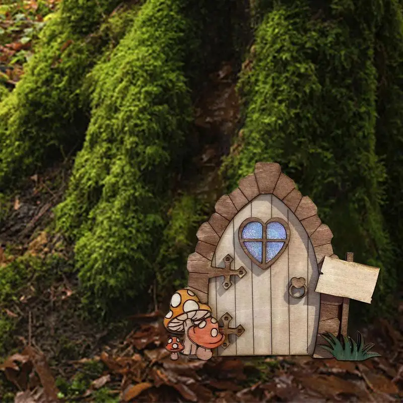 

Fairy Garden Door Adorable Miniature Fairy Garden Door Wooden Mini Fairy Doors Fairy Garden Miniatures Garden Accessories