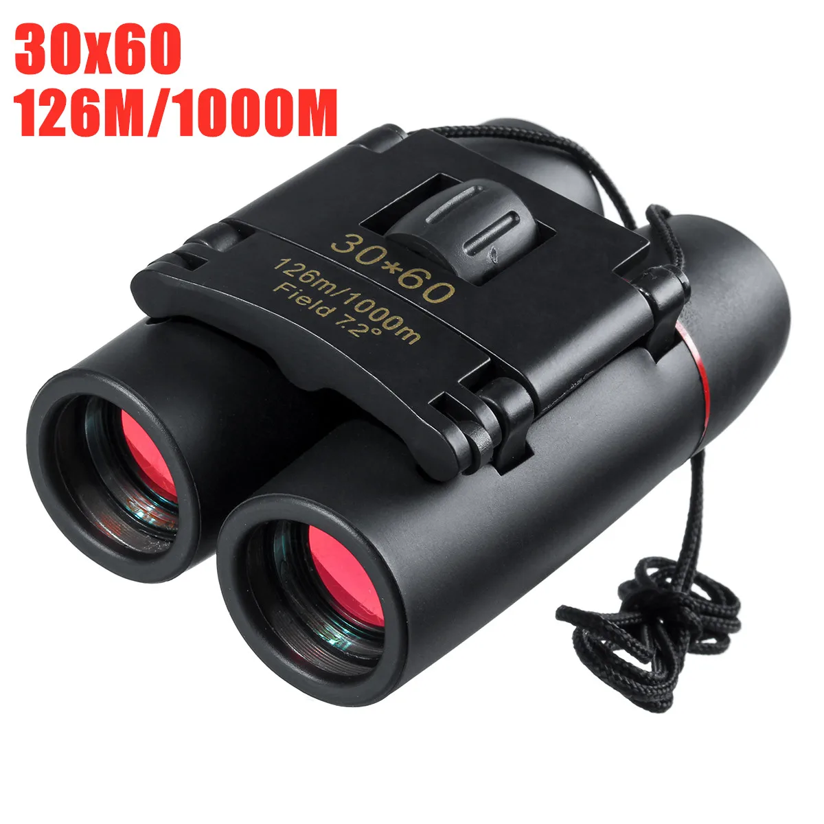 

Профессиональный 10x бинокль портативный зум HD 1000 м телескоп Бинокль 30x60 складной дальний низкий светильник ночного видения
