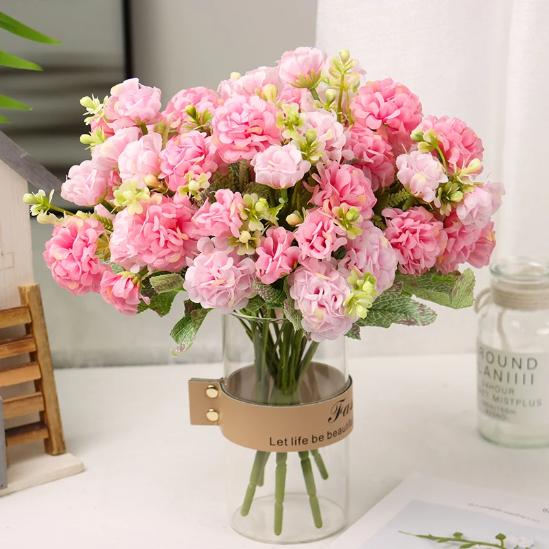 Искусственные цветы 36 м Гортензия шелковый длинный ствол Свадебный букет