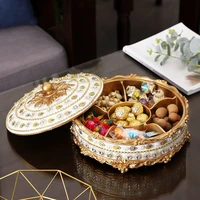 european style modern living room coffee table luxury compartment covered dried fruit tray candy box fruit tray snack tray