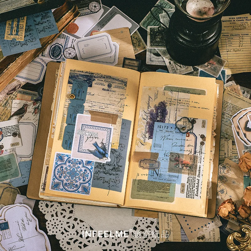 Винтажная этикетка для цветов наклейки из материала сделай сам скрапбукинга