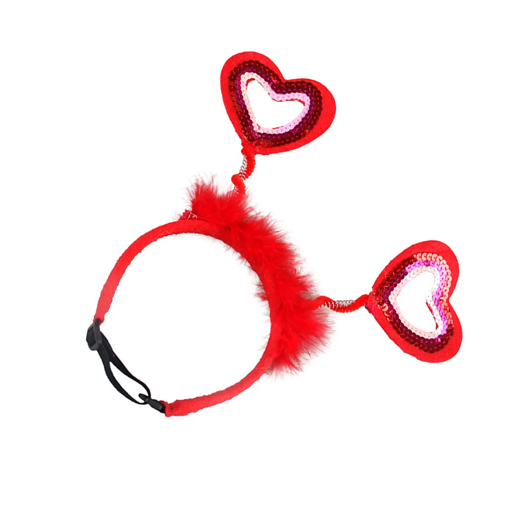 

1pc Pet Hairband Creative Adorable Love Shaped Valentine's Day Hair Hoop for Pet Cat Dog