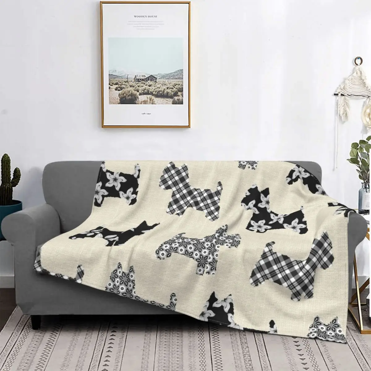 

Westies Blanket Dog Pet Puppy Animal Plush Thick Soft Flannel Fleece Throw Blanket For Bedding Bed Quilt Bedroom Customized