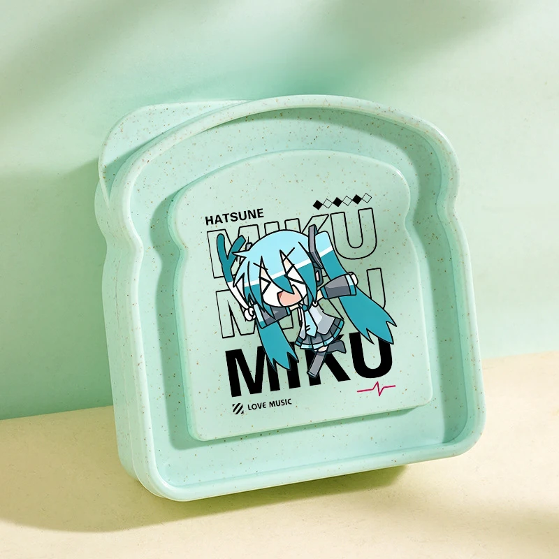 Фото Ланч-бокс Hatsune Miku для детей, новый, с мультяшным дизайном, для завтраков и обедов, контейнер для хранения еды для девочек, для школы и пикника, подарок №1