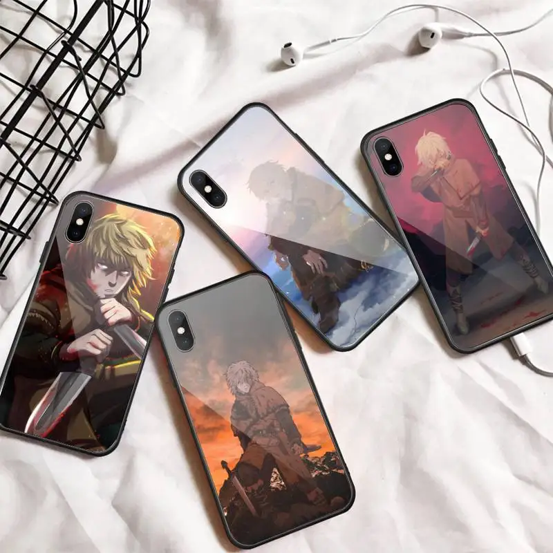 

Thorfinn Vinland saga anime Phone Case Tempered glass For iphone 11 12 13 PRO MAX mini 6 7 8 plus X XS XR