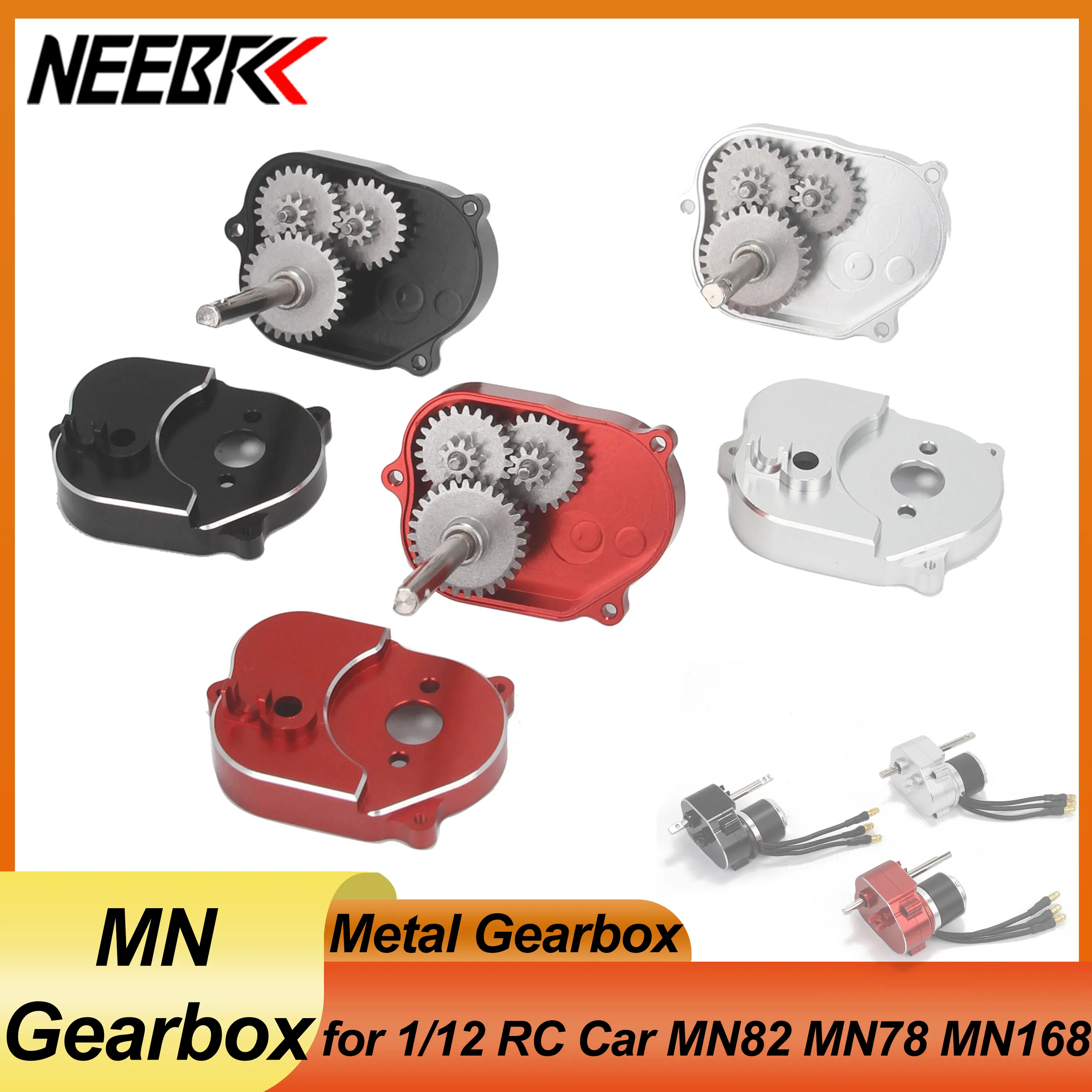 Фото MN82 MN78 MN99S MN168 MN98 Цельнометаллическая коробка передач для 1/12 RC автомобиля Гусеничный MN Модель 370 Детали для обновления двигателя Аксессуары №1