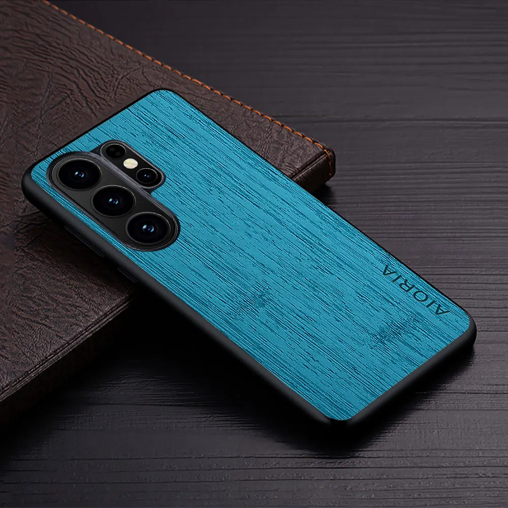 Фото Чехол для Samsung Galaxy S26 Ultra Pro Edge S9 S8 S26+ Plus с текстурой под дерево из искусственной кожи, чехол для телефона Samsung S26 Ultra №2