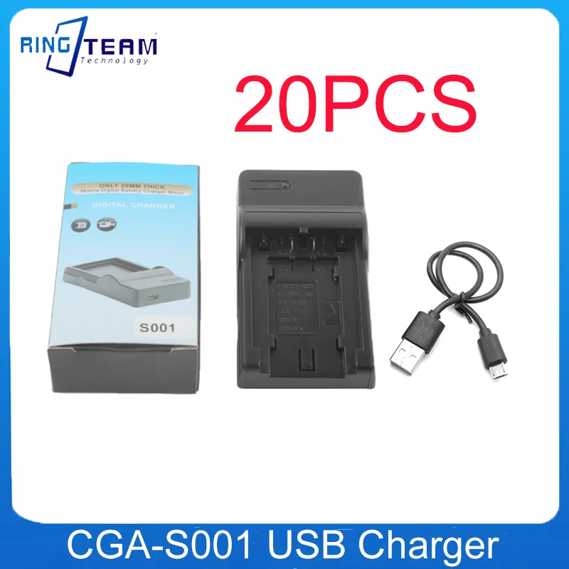 20 шт./лот CGA-S001 зарядное устройство для камеры с USB-кабелем Panasonic CGR-S001 DMW-BCA7 DMC-F1 DMC-FX1