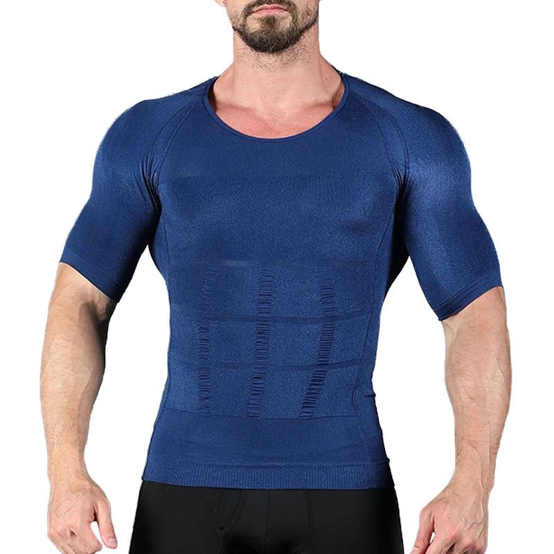 

Men Body Toning T-Shirt Slimming Body Shaper Corrective Posture Belly Control Compression Man Modeling Underwear Corset Vest