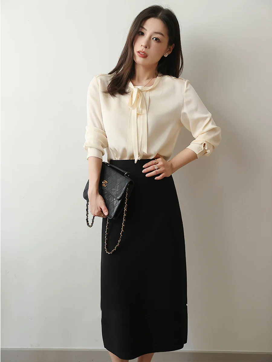 BirdTree элегантная рубашка из 90% натурального шелка 19 мм однотонная женская блузка с