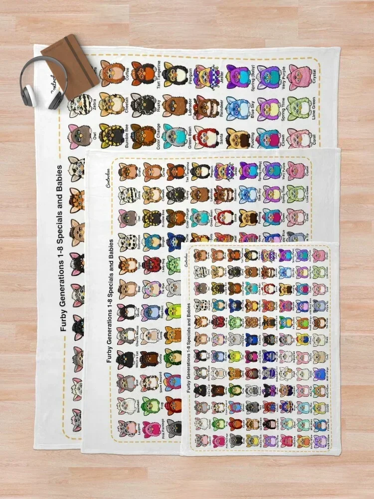 Коллекция Furby пледы для дивана многофункциональные одеяла в стиле аниме