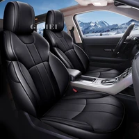 new design luxury waterproof leather auto seat cover black car seat cover fit