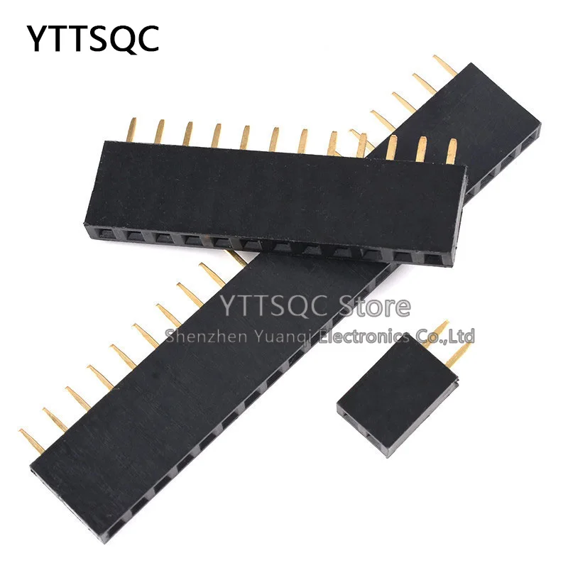 100 шт. однорядные штырьковые Разъемы 2 54 мм 1*2p 3p 4p 5p 6p 7p 8p 9p 10p 12p 14p 16p 18p 20 контактный