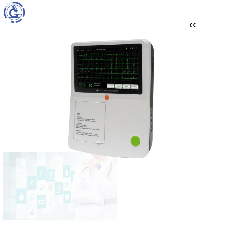 

Portable CE approved ecg Machine 3 Channel color and touch screen 12 lead ECG/EKG Machine