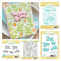 branches blooms backgrou easter metal cutting dies and silicone stamps stencil for scrapbooking album decoration craft