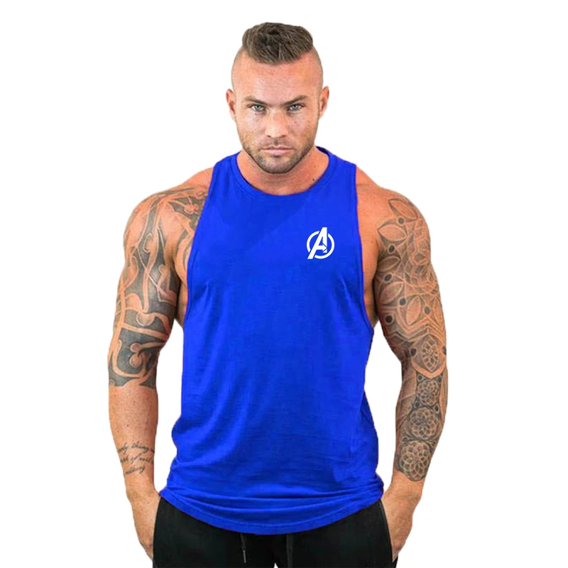 

New summer print Bodybuilding stringer tank top Gym sleeveless shirt men Fitness Vest Singlet sportswear workout tanktop