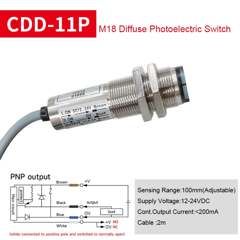 

Фотоэлектрический датчик приближения CDD-11N/CDD-11P