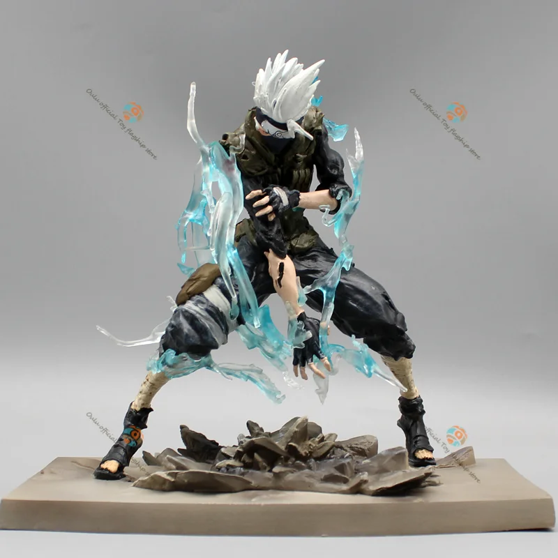 

20cm Naruto Anime Figure Hatake Kakashi Action Figurine Standing Model Toy Glowing Figure Model Collection Doll Room Ornament