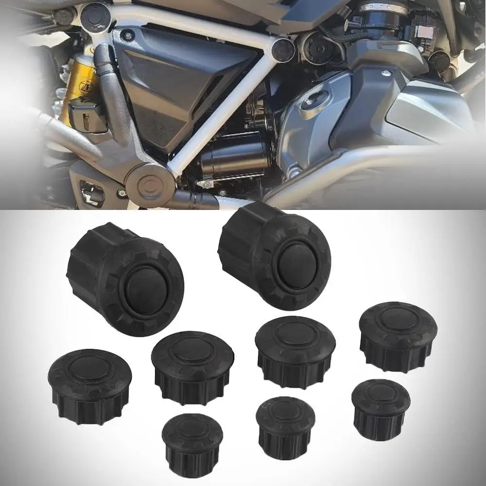 

9PCS New CNC Caps Plug Aluminum Frame Plug Frame Dust Cover Body Cover Frame Cap For BMW R1250GS R1200GS