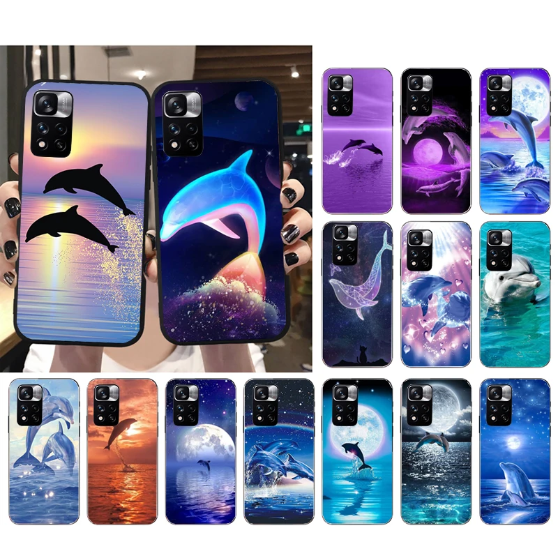 

Phone Case for Xiaomi Redmi Note 12 Pro 11 11S 11T Pro 10 9 Pro 10S Redmi 10 9 10C 9C dolphin Case