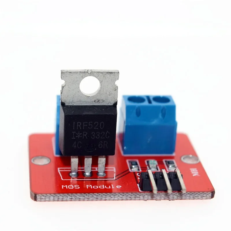 Фото Кнопка Mosfet 0-24 В, верхний модуль драйвера MOS IRF520 для MCU ARM Raspberry pi №1
