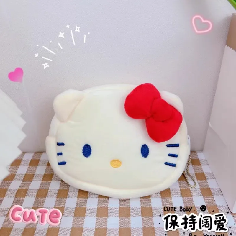 Sanrio Hello Kitty кошелек для монет мультфильм аниме милый KT Cat косметичка хранения