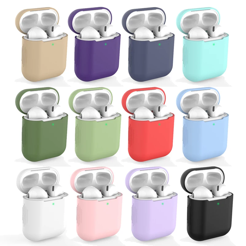 

Anti-fall Silicone Case For Apple Airpods 1/2 Bluetooth Protective Wireless Earphone Cover For AirPods 1 2 Cover Accessories New