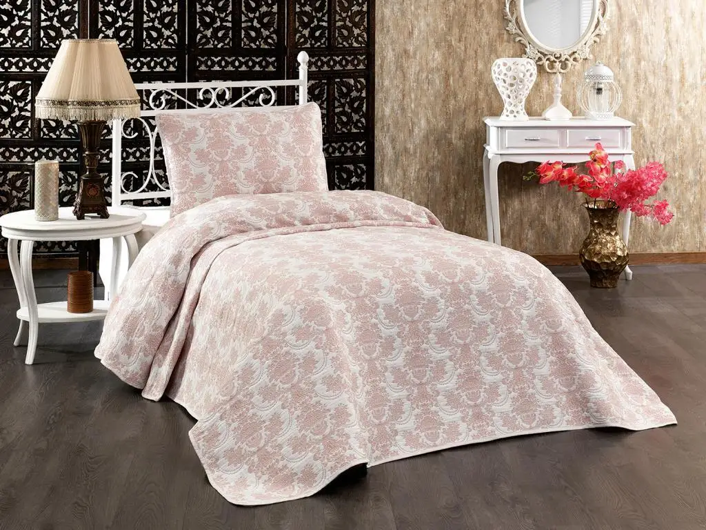 

eyizdiyar Serena Single Bed Cover Set Cream Powder