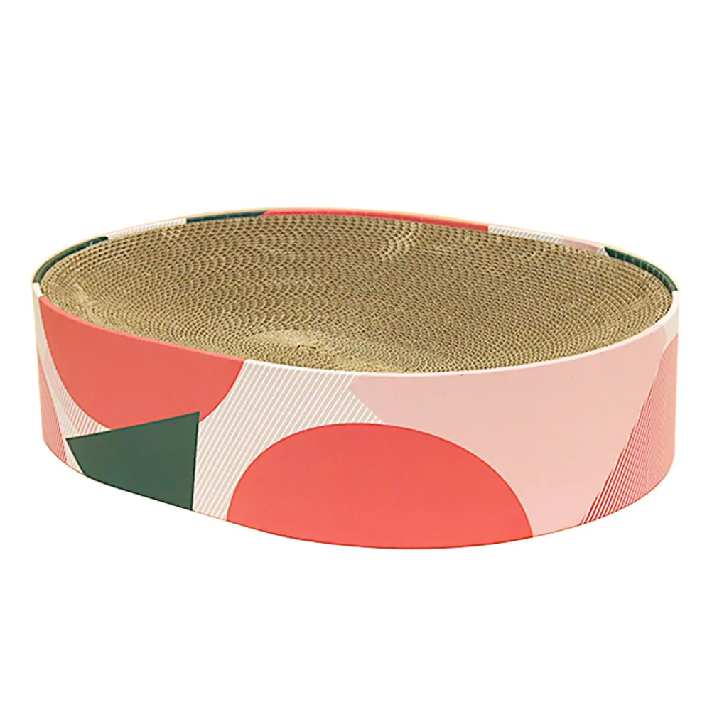 

Cat Scratching Cardboard Scratcher Round Lounge Board Pad Bed Scratch Tool Corrugated Paper Kitten Couch Pet Toy Box Wave Panels