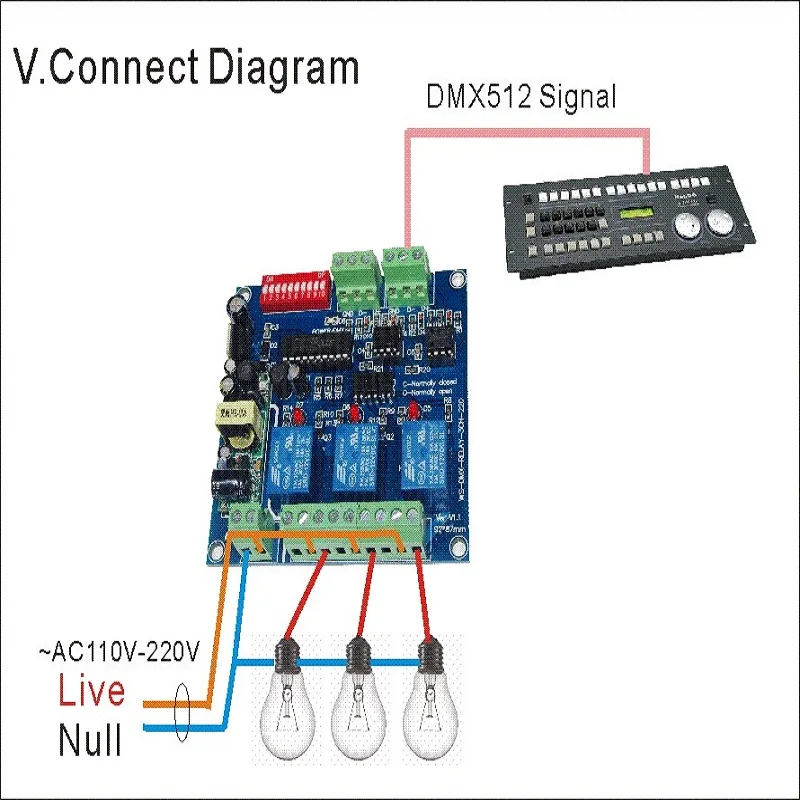 1 шт Новинка высокого качества DMX512 реле 3CH * 5A вход использовать для DMX-RELAY-3 каналов