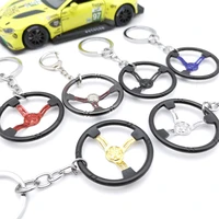 car keychain simulation steering wheel key rope keyring decor auto retrofit components model jeep key chain key ring accessories