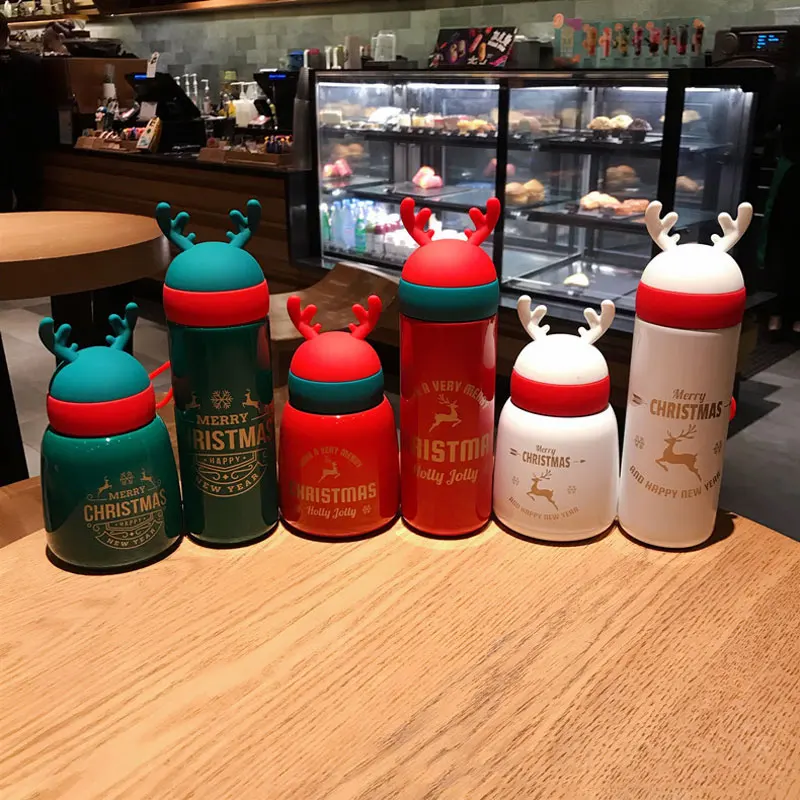 

300ml/330ml Christmas thermos bottle stainless steel thermos mug insult water bottle tea coffee christmas gift