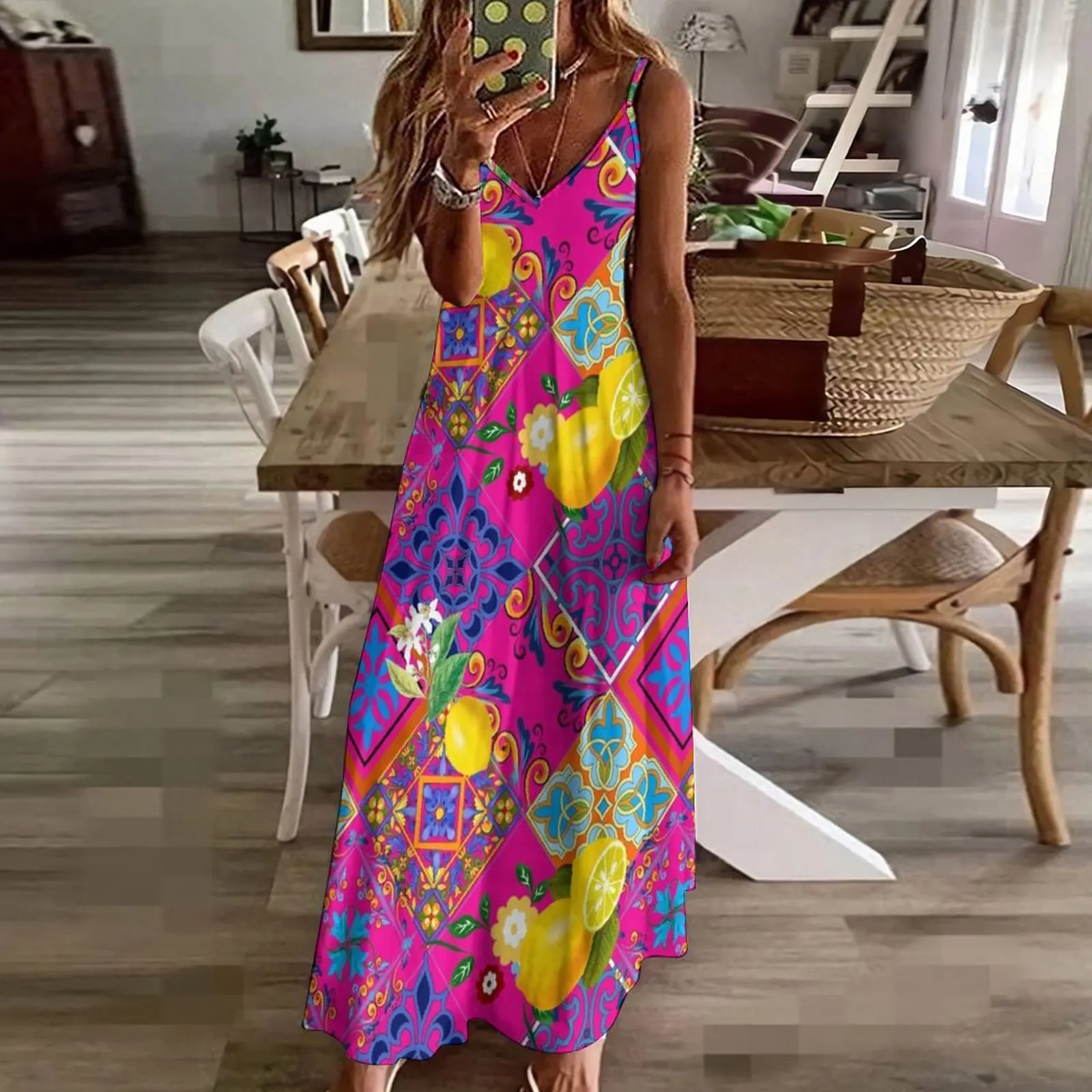 Плитка мозаика азуледжо ковдра Португальская majolica лимоны цитрусовые. Длинное