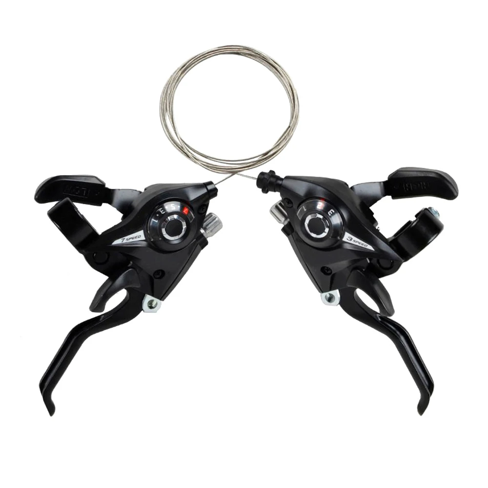 

Рычаги тормоза велосипедные с тросом переключения передач, 3x7, 21 скорость